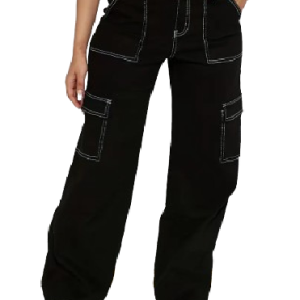 Cargo Jeans de Cintura Alta para Mujer