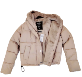 Chompa Acolchada con Capucha para Mujer