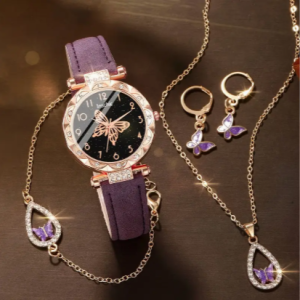 Conjunto Mariposa Reloj y Pulsera