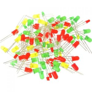 100 LEDs 3mm 5mm (Rojo Amarillo Verde)