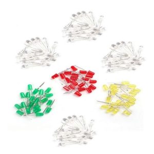 100 LEDs 5mm (Rojo Verde Amarillo Blanco Azul)