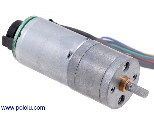 20.4:1 Metal Gearmotor 25Dx50L mm HP 12V with 48 CPR Encoder